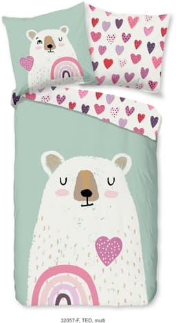 good morning Kinderbettwäsche Ted | Mehrfarbig