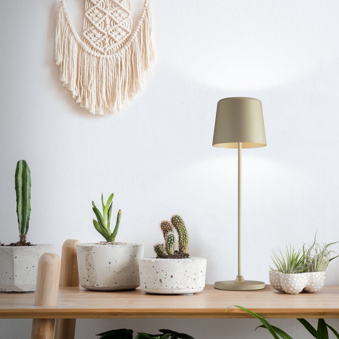Brilliant LED Tischleuchte Kaami | Beige