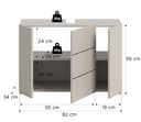 welltime Waschbeckenunterschrank BIEL | Beige 5