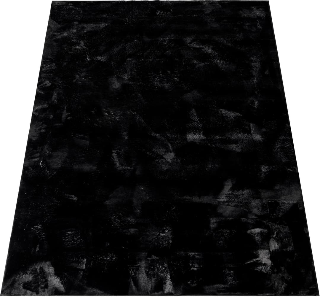 Paco Home Soft 380 Kunstfellteppich | Schwarz