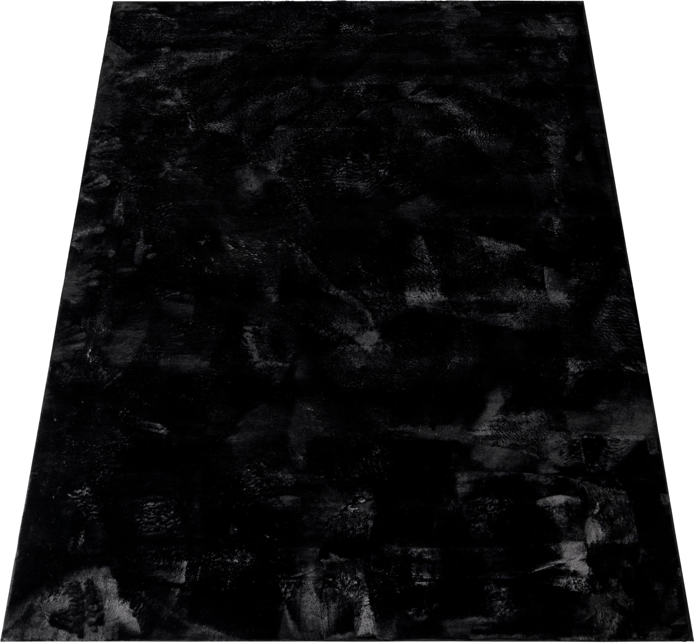 Paco Home Soft 380 Kunstfellteppich | Schwarz