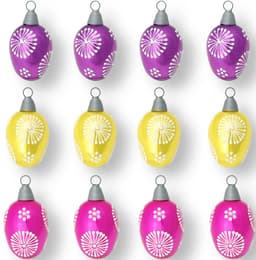 Krebs Glas Lauscha Osterei Floral | Mehrfarbig