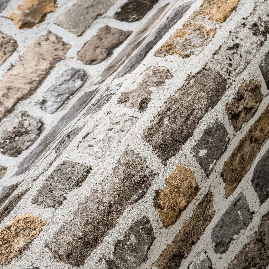 A.S. Création Vliestapete Bricks & Stones | Grau