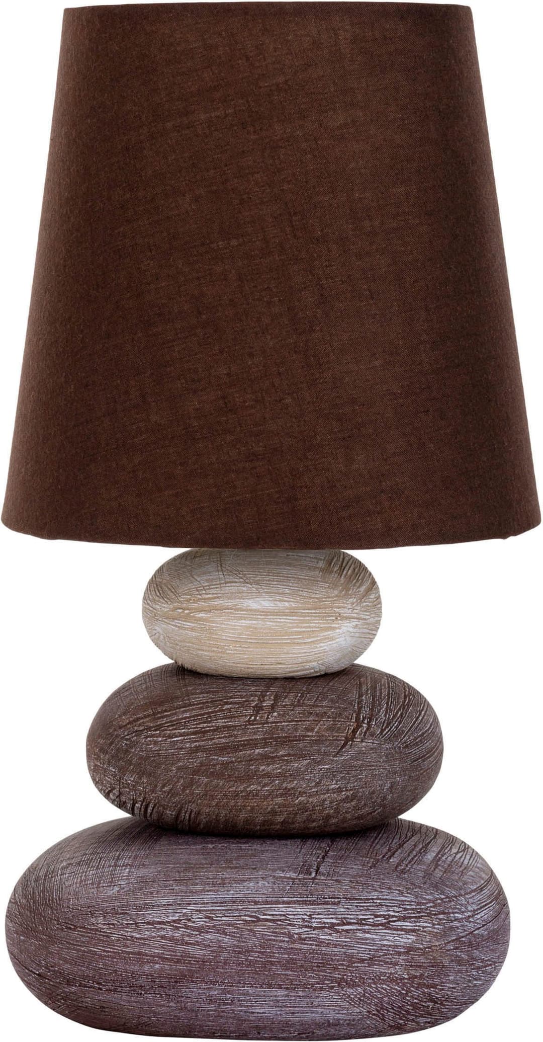 Näve LED Tischleuchte Stoney | Braun