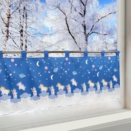 Delindo Lifestyle Scheibengardine Einhorn | Blau