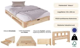 OTTO home Palettenbett ALASCO | Holztöne