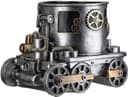 GILDE Übertopf Lokomotive Steampunk Engine planter | Silber