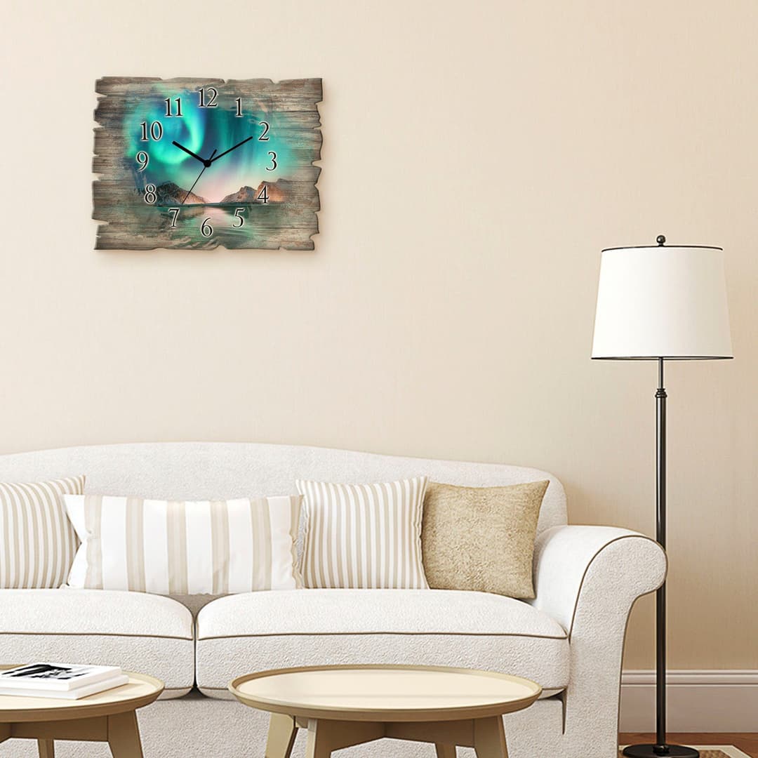 Artland Wanduhr Auroraborialis | Holztöne