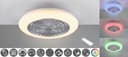 Reality Leuchten LED Deckenleuchte Stralsund Deckenventilator | Grau