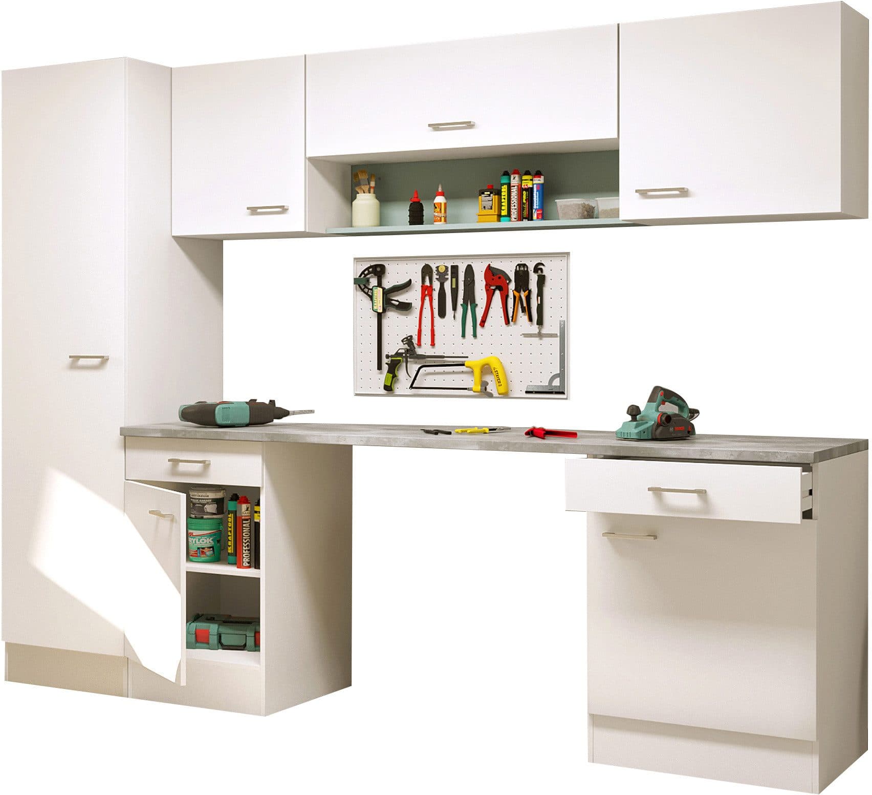Flex-Well Mehrzweckschrank-Set LUCCA | Weiß