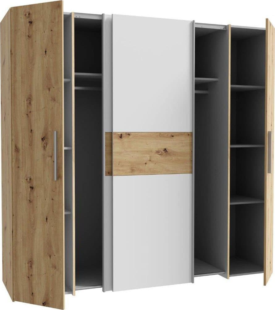 FORTE Kleiderschrank Kalixtus | Holztöne