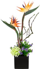 Kunstpflanze Strelitzie/Sonnenblumen | Mehrfarbig