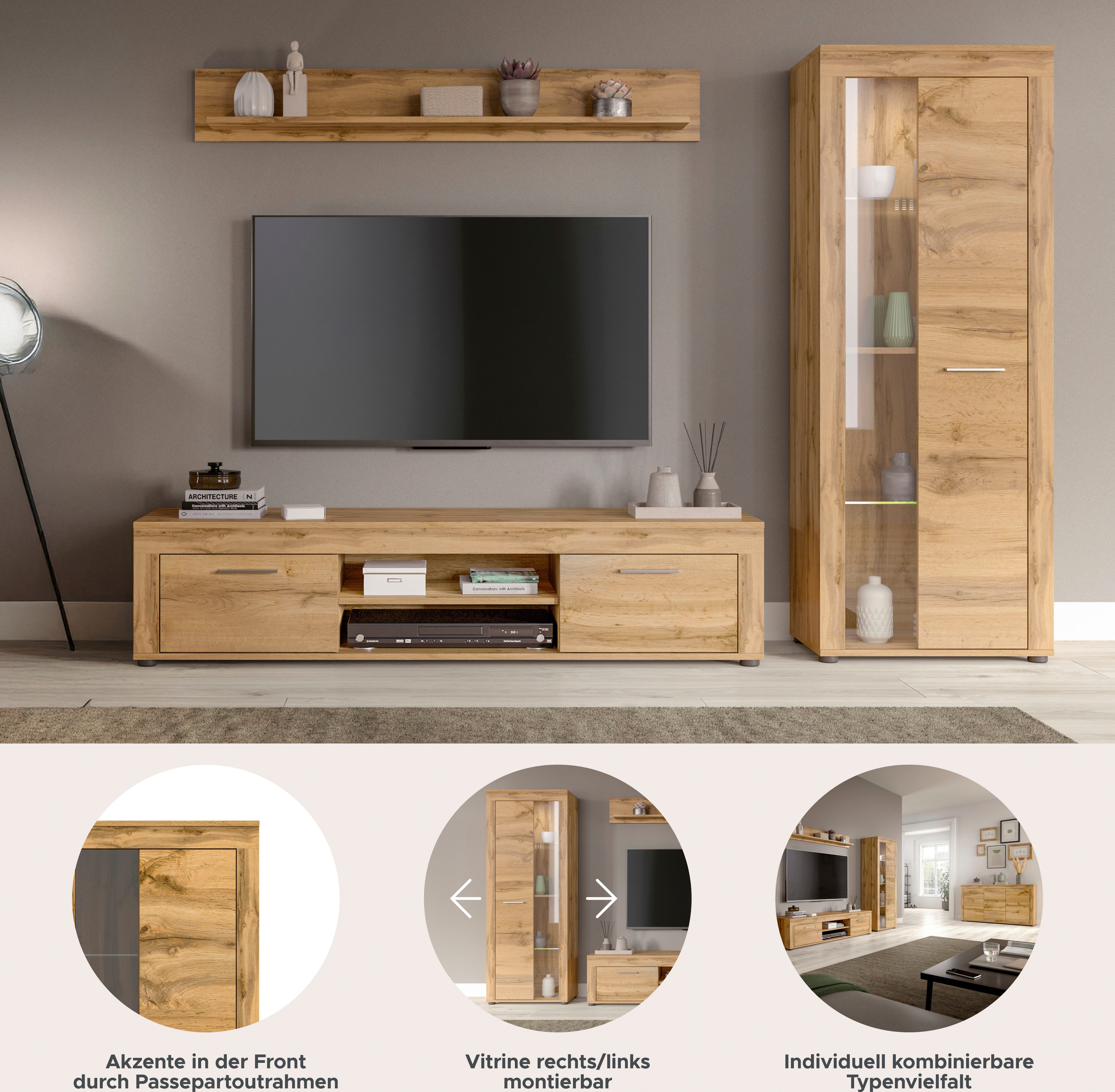 Home affaire Wohnwand AOSTA | Holztöne 3
