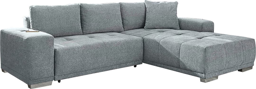Jockenhöfer Gruppe Ecksofa Luciano L-Form | Grau