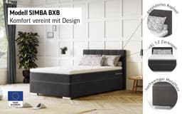 COTTA Boxspringbett Simba | Grau