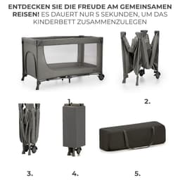 Kinderkraft JOY 2 Reisebett | Grau
