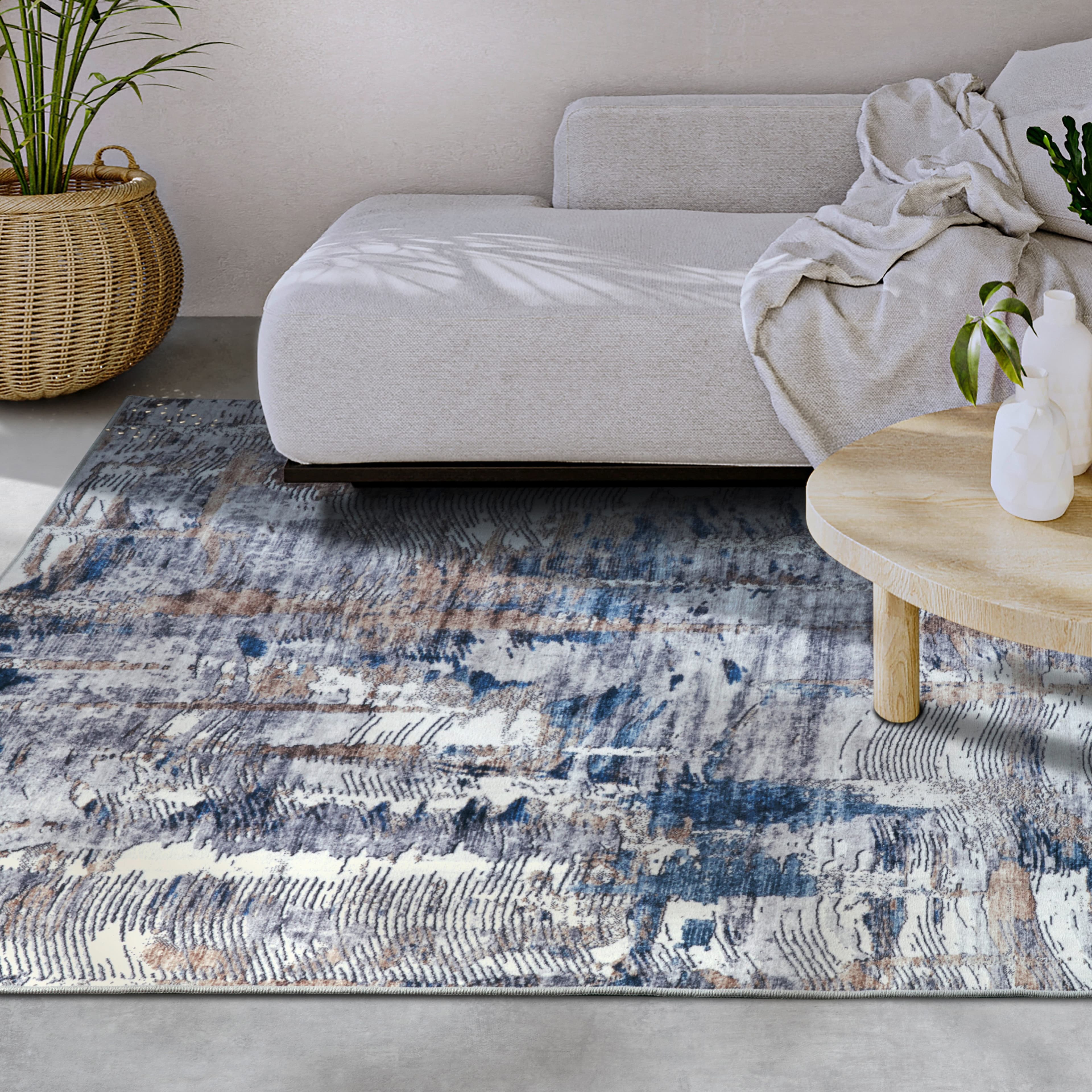 ELLE DECORATION Teppich Malard | Blau