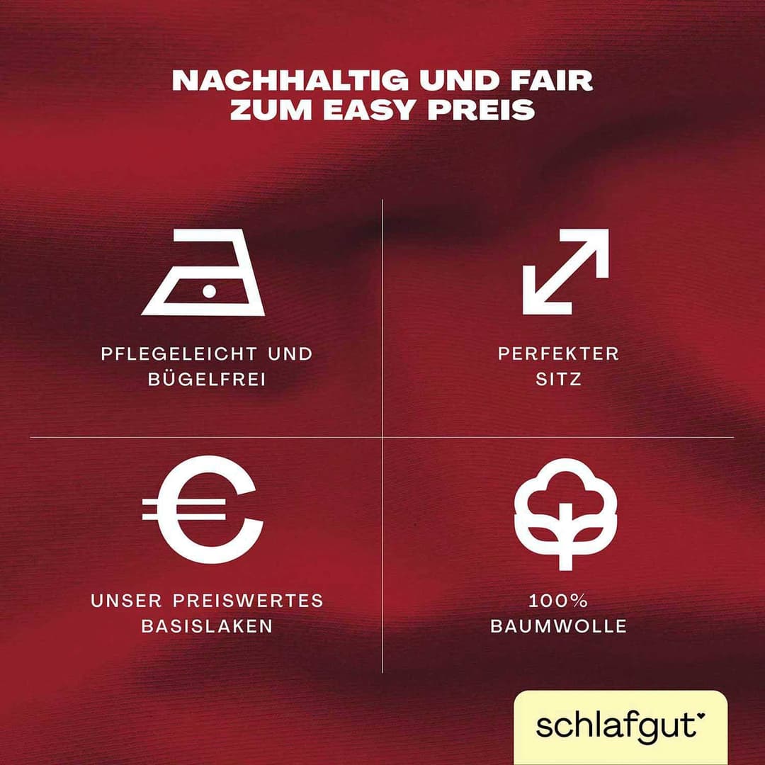 Schlafgut Spannbettlaken EASY JERSEY | Rot