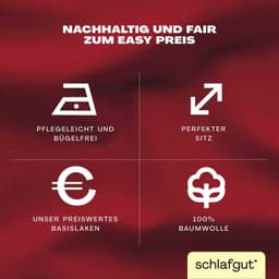 Schlafgut Spannbettlaken EASY JERSEY | Rot