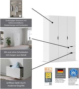 rauch FREISING Kleiderschrank | Weiß