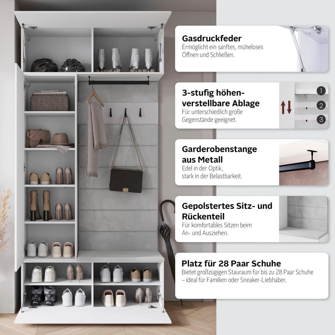 Home affaire Garderoben-Set TEJO | Grau