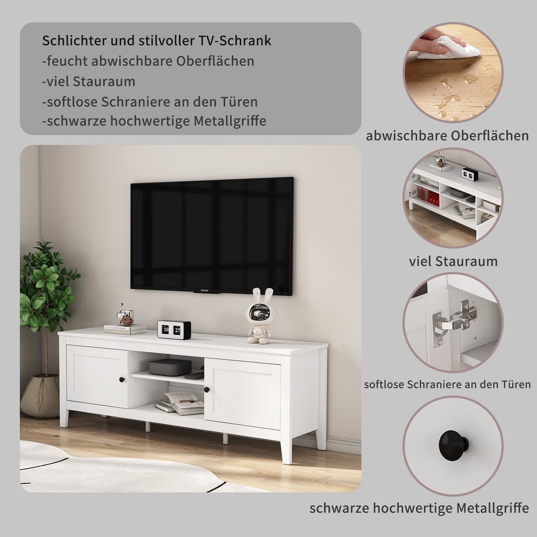 OTTO home TV-Board Avelin | Weiß