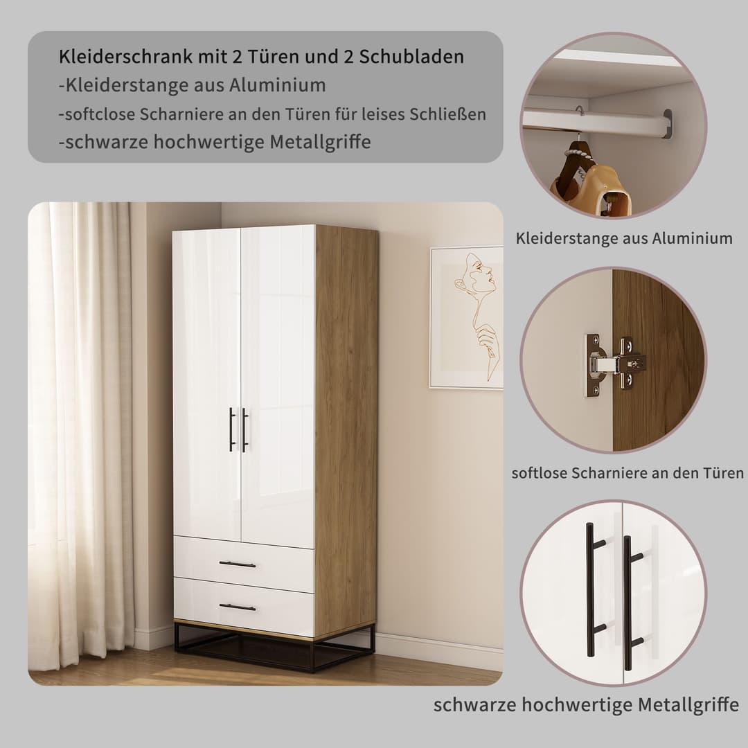 OTTO home Luca Kleiderschrank | Weiß