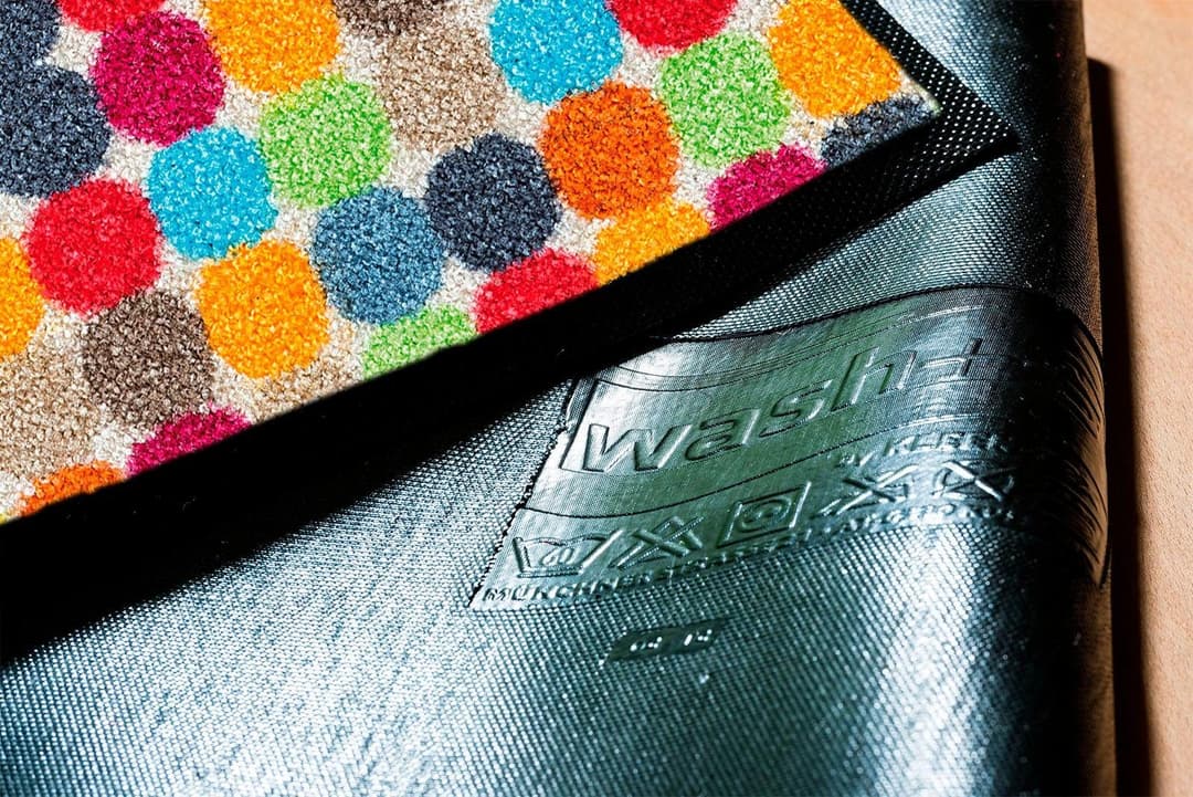 wash+dry by Kleen-Tex Fußmatte Mikado Dots | Mehrfarbig