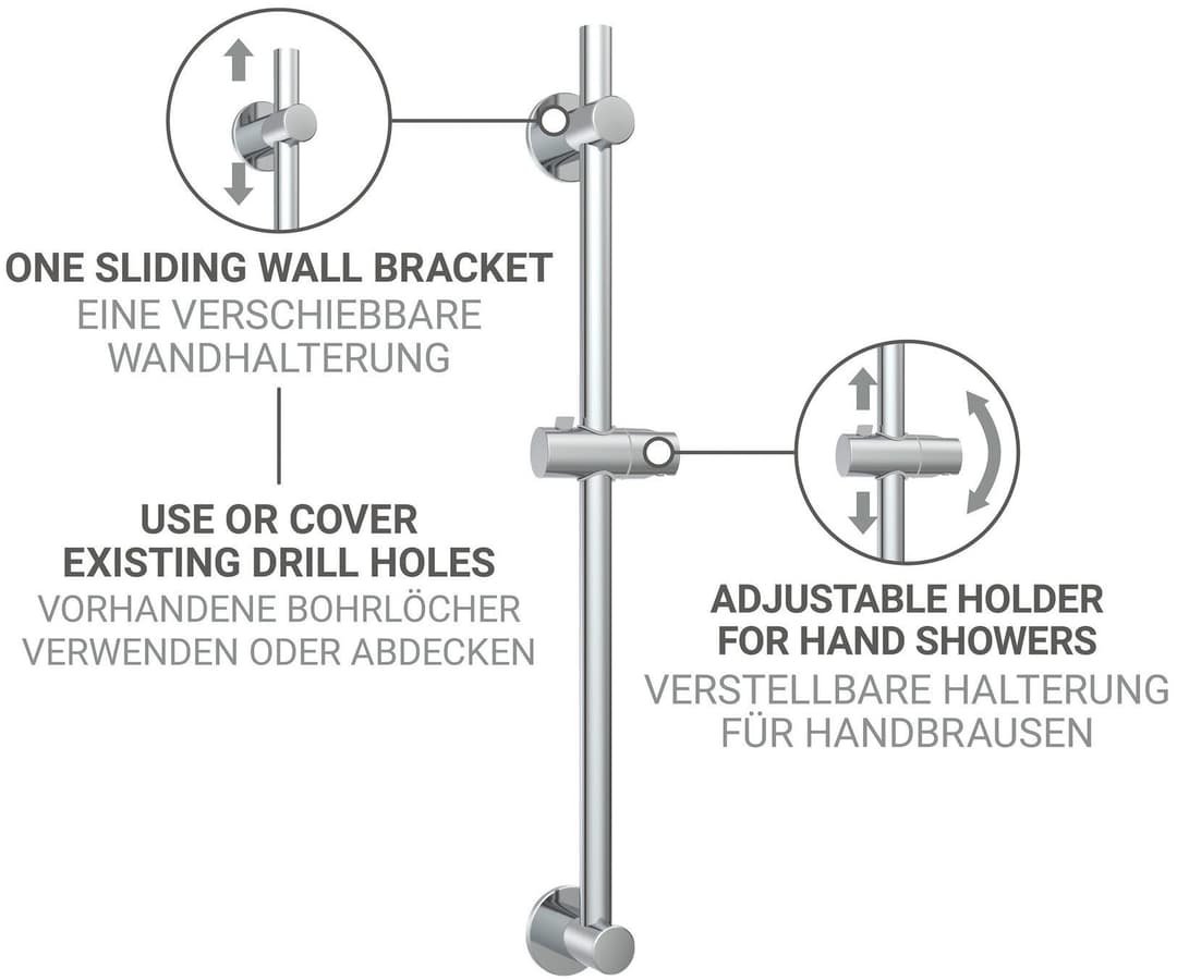 Wenko Duschstange | Silber