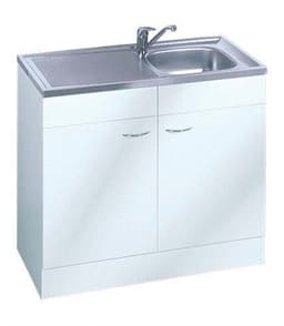 KOCHSTATION Spülenschrank KS-Elster Breite 80 cm | Weiß