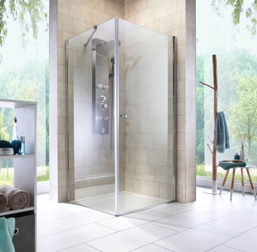 welltime Eckdusche Florenz 2.1 | Silber