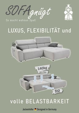 Jockenhöfer Gruppe Ecksofa Unos L-Form | Beige