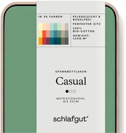 Schlafgut Spannbettlaken CASUAL | Grün