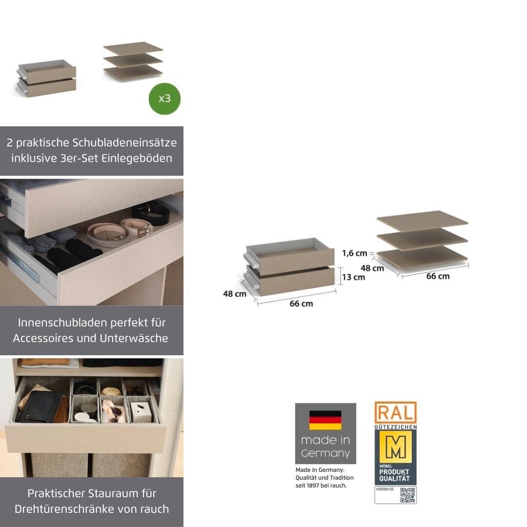 rauch Schubladeneinsatz Zubehör für Schwebetürenschränke | Beige