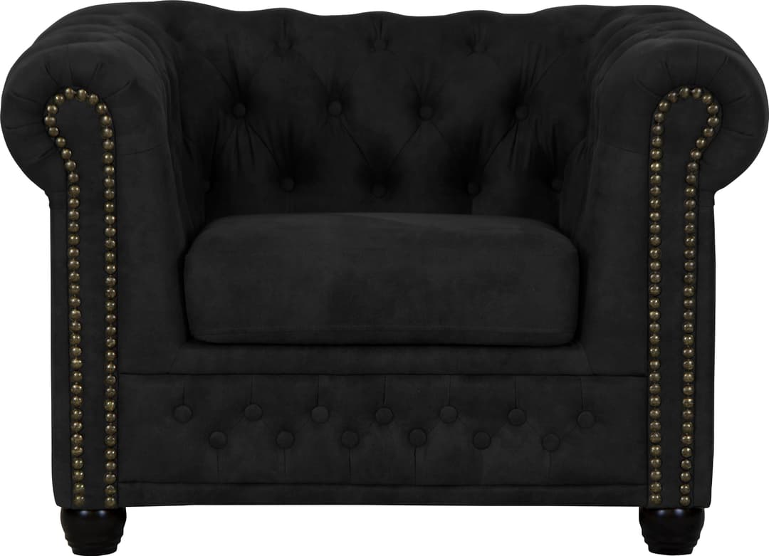 Home affaire Chesterfield-Sessel Rysum | Schwarz
