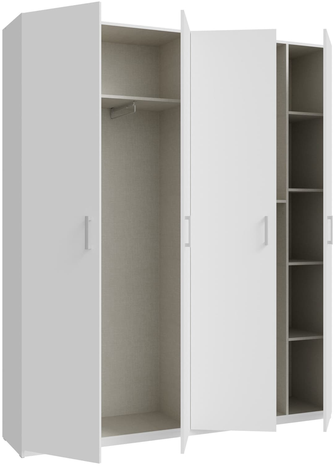 FORTE Kleiderschrank | Weiß