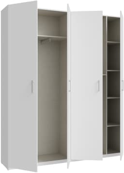 FORTE Kleiderschrank | Weiß