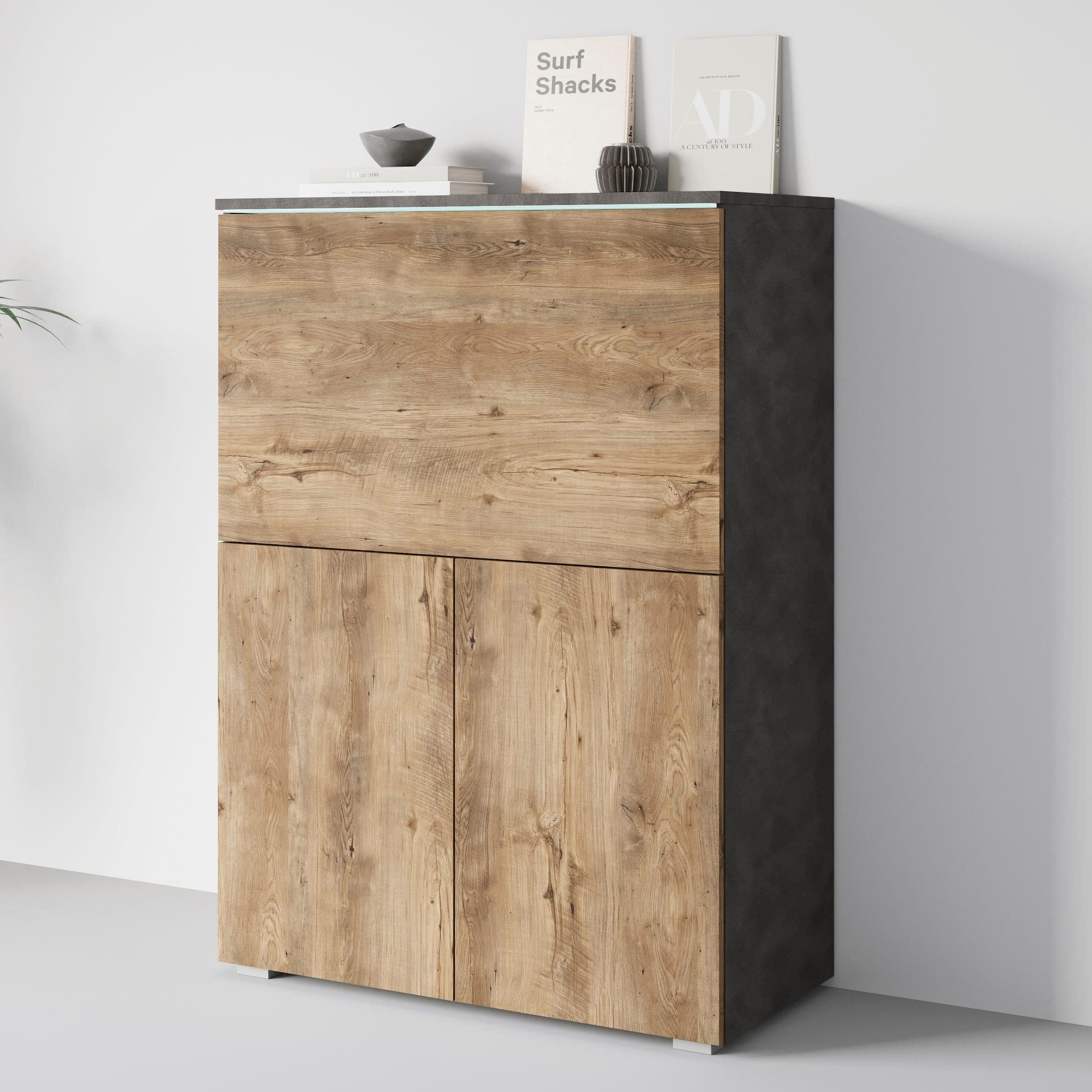 Home affaire PC-Schrank Vera | Holztöne