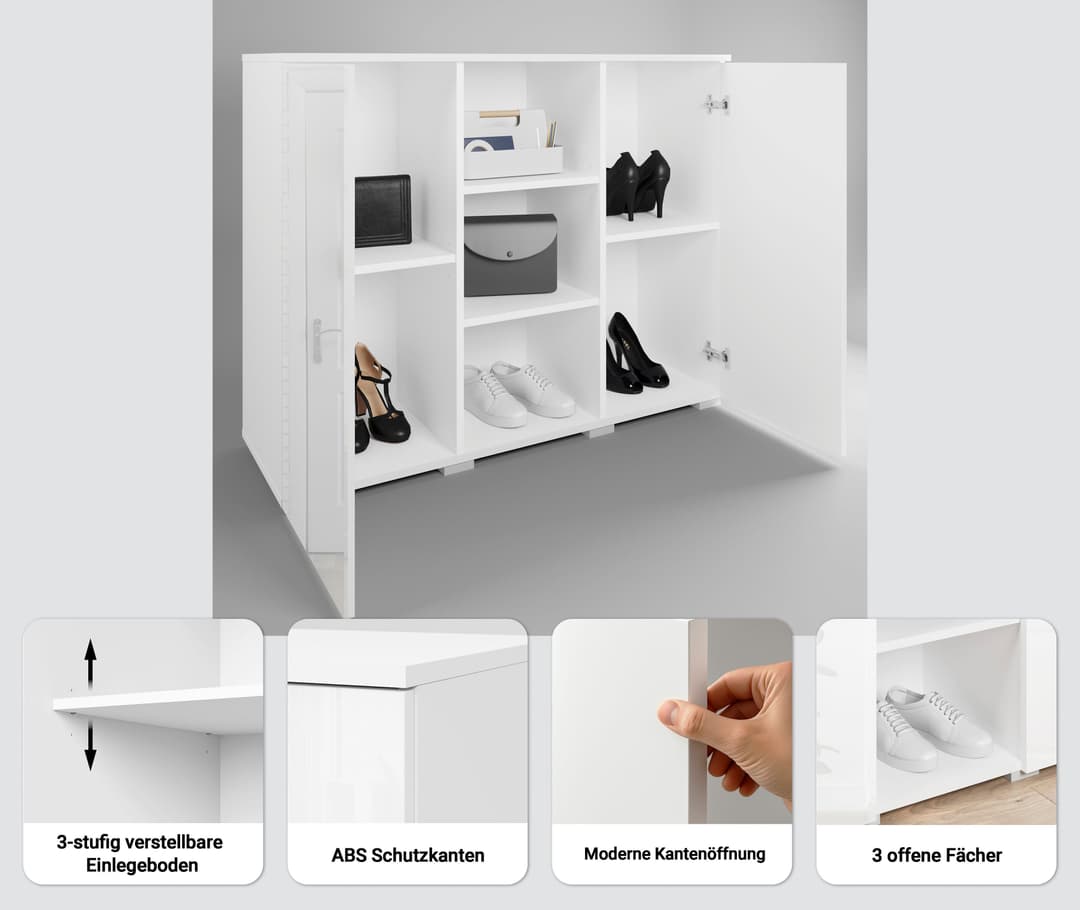 OTTO home Schuhkommode Paris | Schwarz