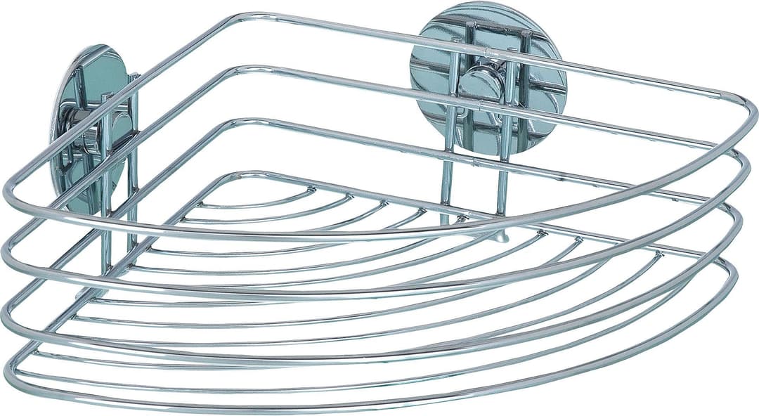 Wenko Eckregal Eckablage | Silber