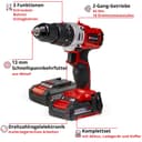 Einhell Akku-Schlagbohrschrauber TE-CD 18/2 Li-i | Rot 2