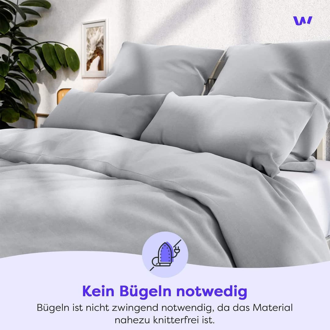 Wolkenfeld Kissenbezug Mikrofaser | Grau