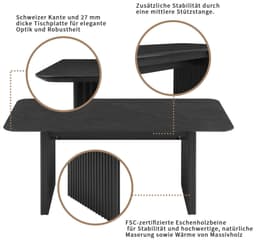 OTTO home Esstisch Vorly | Schwarz