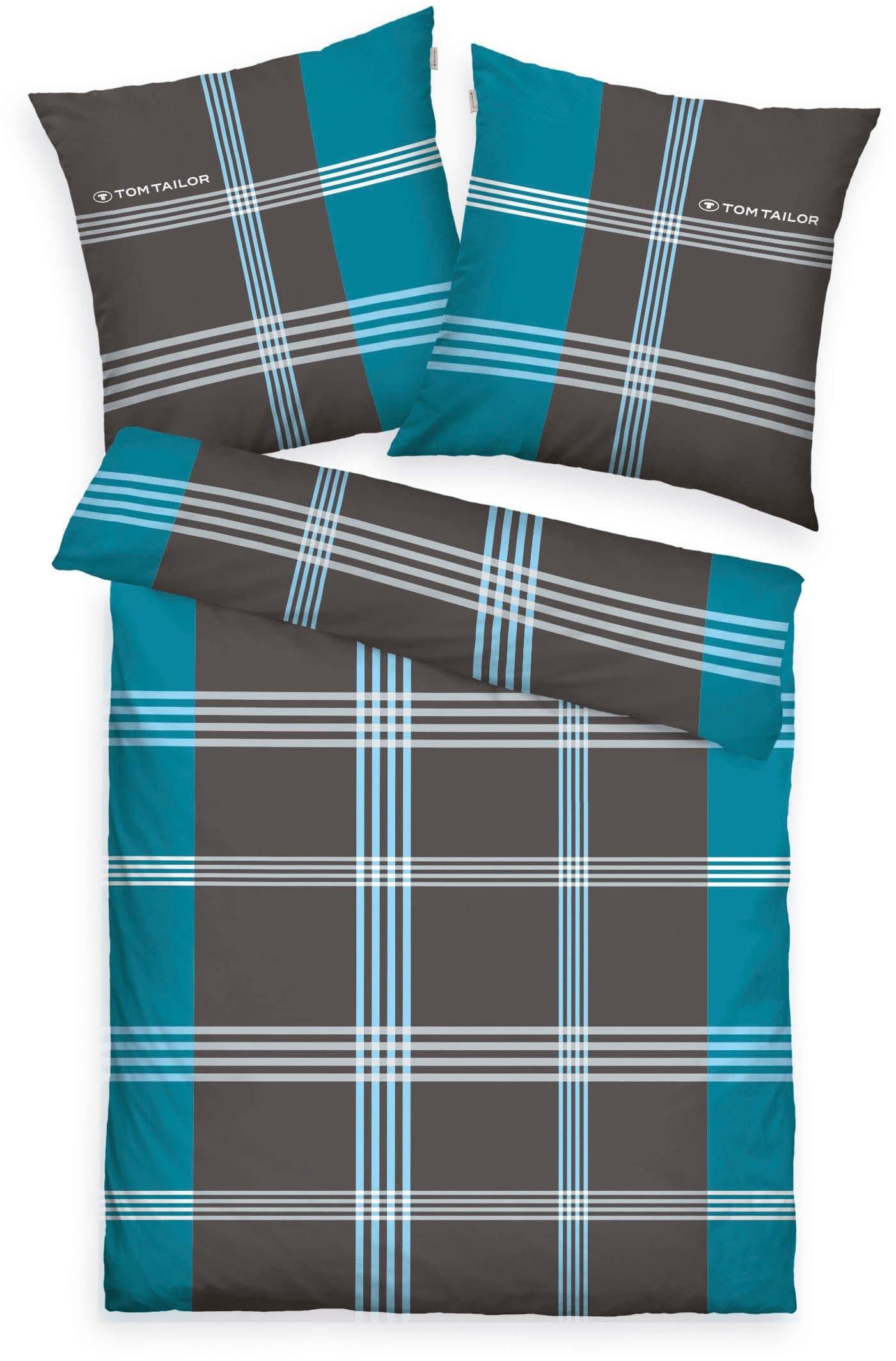 TOM TAILOR HOME Ole Bettwäsche-Set | Grau