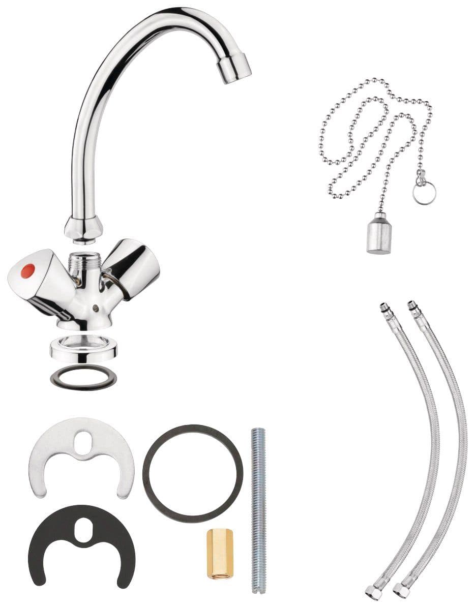 CORNAT Waschtischarmatur Lisa | Silber