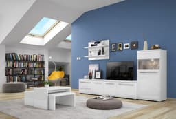 OTTO home Highboard Piano Vitrine | Weiß