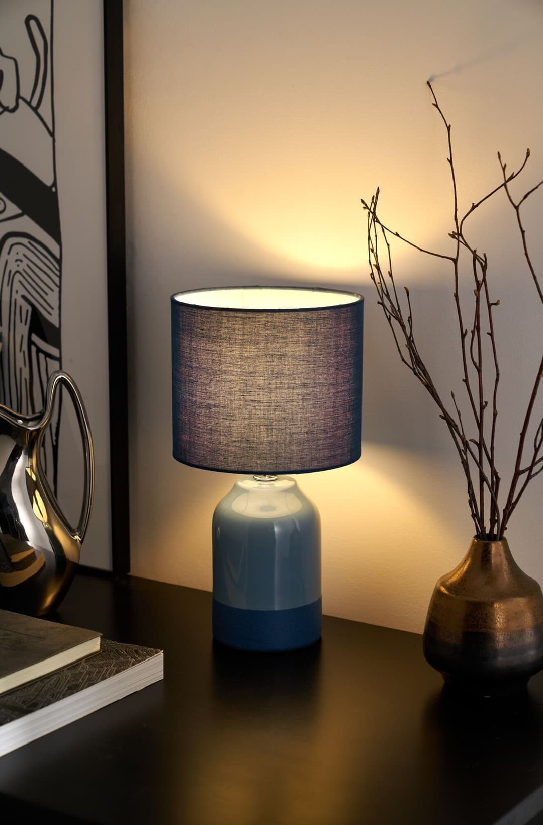 Pauleen Tischleuchte Sandy Glow | Blau