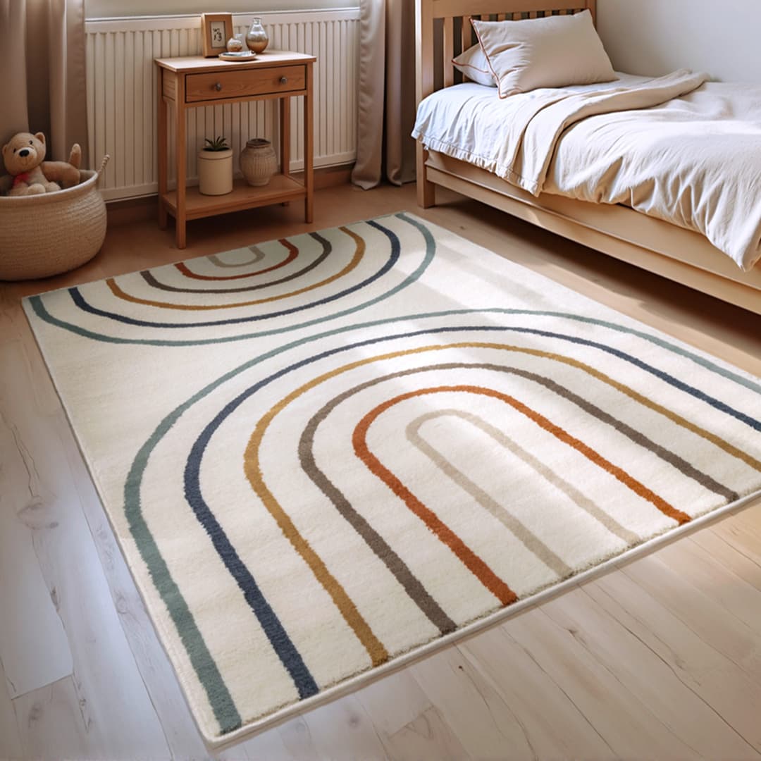 HANSE Home Kinderteppich Double Rainbow | Mehrfarbig