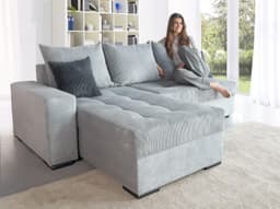 COLLECTION AB Ecksofa Josy L-Form | Grau