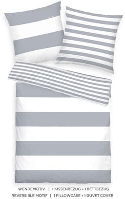 TOM TAILOR HOME Wendebettwäsche SIENA | Grau